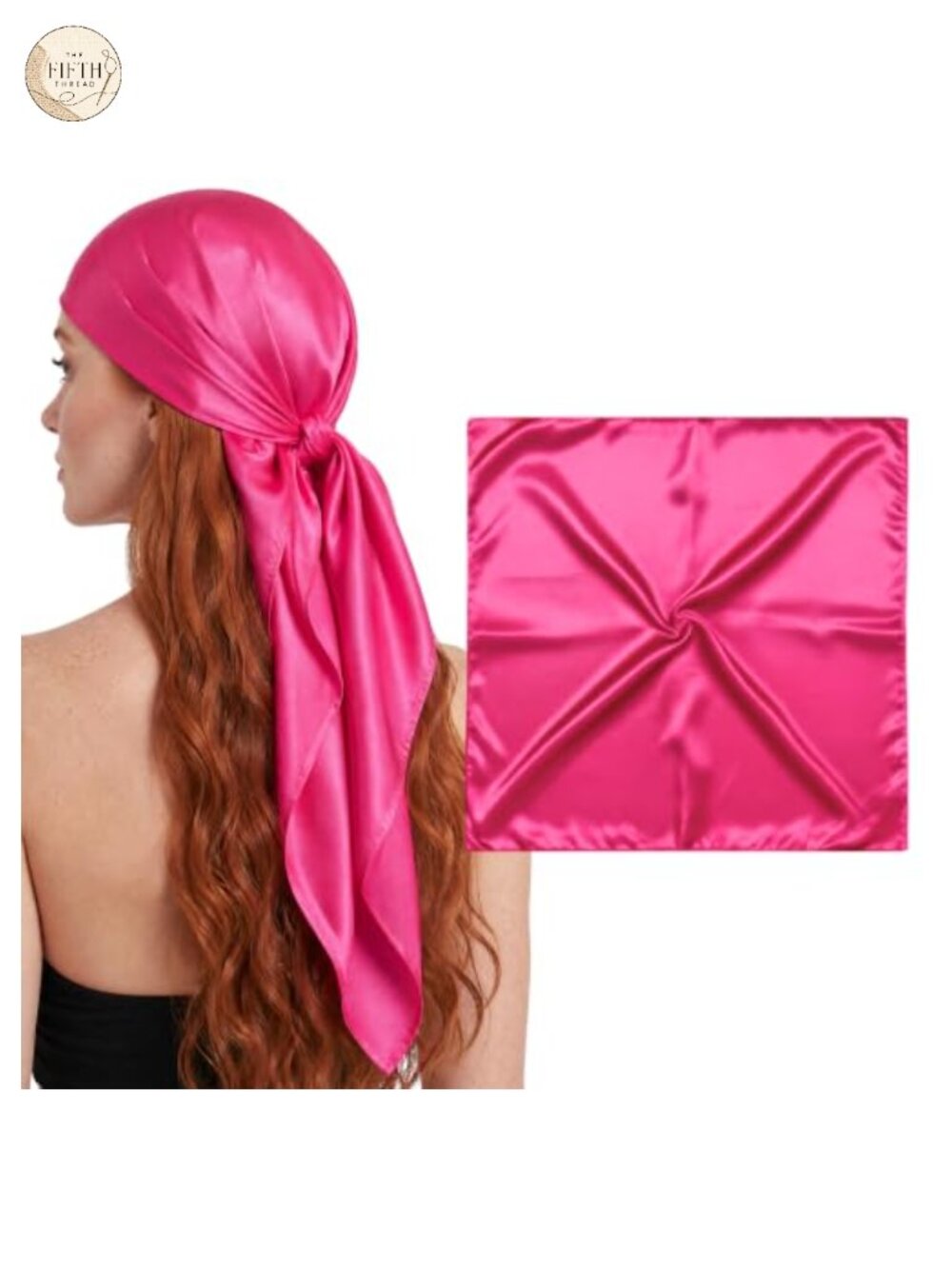 100% Mulberry Silk 36" Square Head Scarf Bandana 19 Momme
